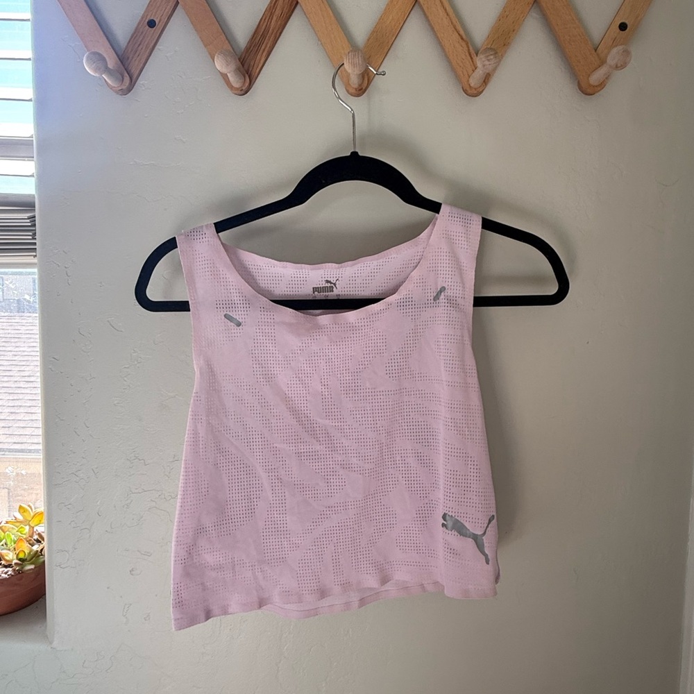 Puma Light Pink Sleeveless Running Singlet